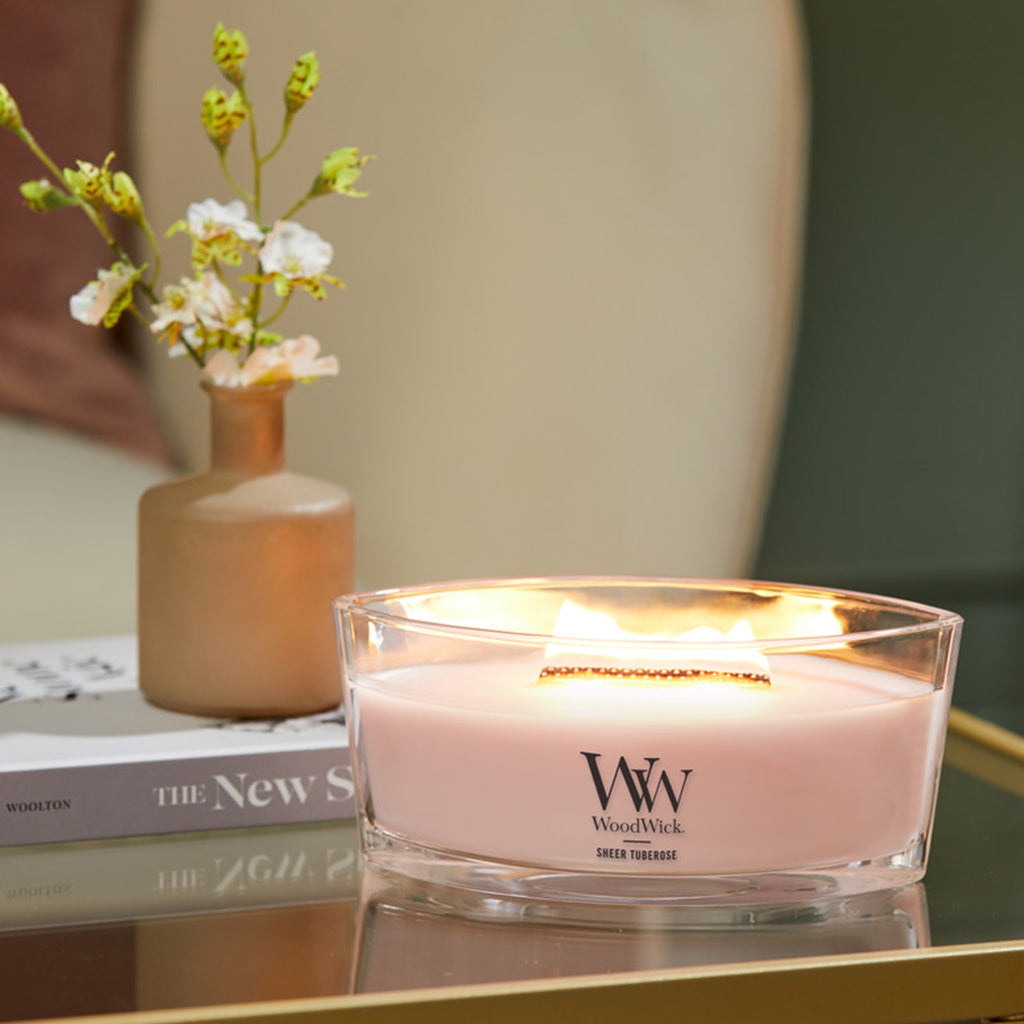 WoodWick: Ellipse Candle - Sheer Tuberose