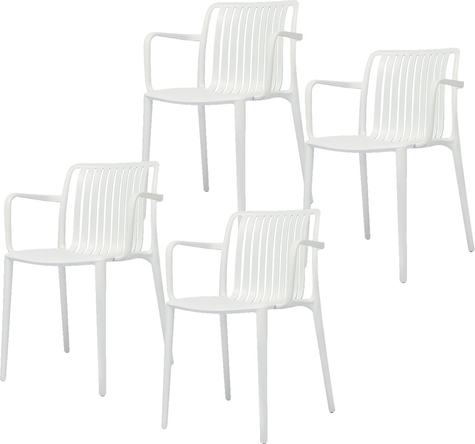 Fraser Country Set of 4 Contemporary Modern Dining Chair - White