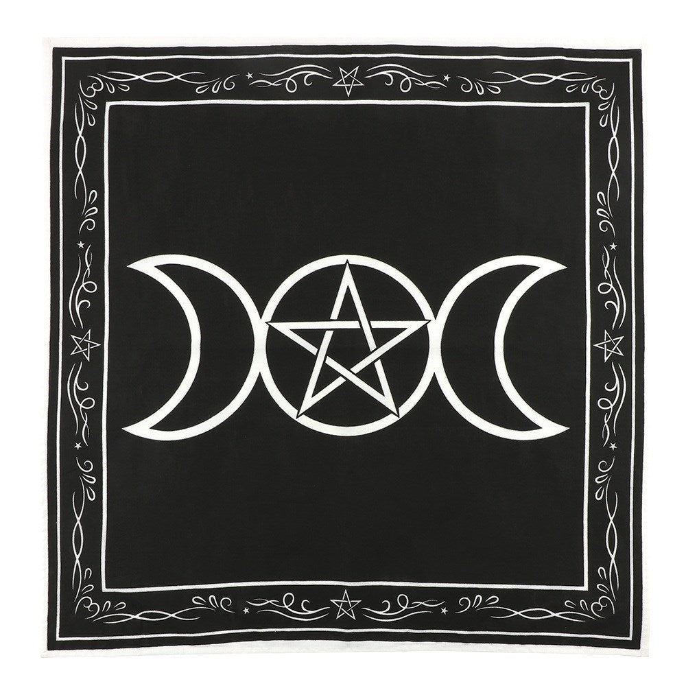 Triple Moon Altar Cloth with White Border