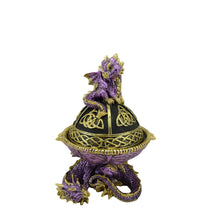 Load image into Gallery viewer, Dragon Treasure Box - Purple With Gold
