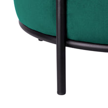 Load image into Gallery viewer, Fraser Country Velvet Round Ottoman - Green