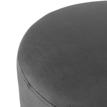 Load image into Gallery viewer, Fraser Country Velvet Round Ottoman - Grey
