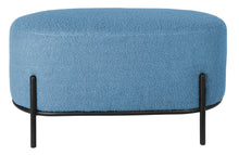 Load image into Gallery viewer, Fraser Country Teddy Bench &amp; Ottoman - Blue