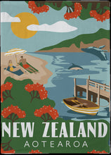 Load image into Gallery viewer, Moana Road: Tea Towel - Northern Beach (51cm x 70cm)