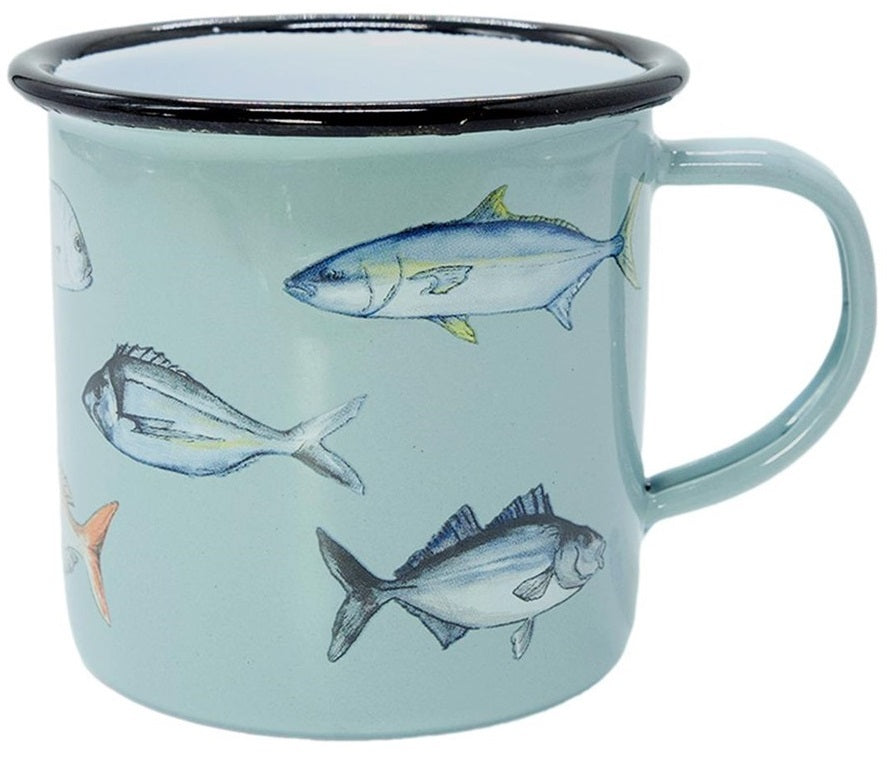 Moana Road: Enamel Mugs - NZ Fishing Club (1200ml)