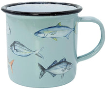 Load image into Gallery viewer, Moana Road: Enamel Mugs - NZ Fishing Club (1200ml)