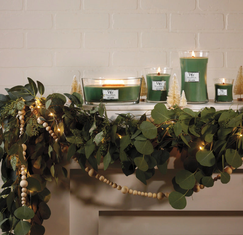 WoodWick: Hourglass Candle - Sage & Myrrh (Medium)