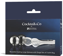 Load image into Gallery viewer, Maxwell &amp; Williams: Cocktail &amp; Co Reusable Ice Ball Set - With Tongs (Set of 2)