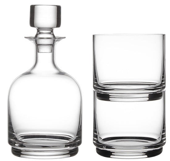 Maxwell & Williams: Diamante Stacked Decanter Set - Clear (3pc Set) (3 Piece Set)