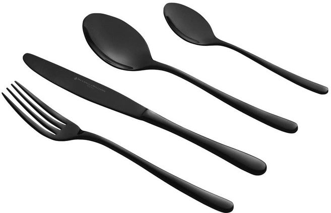 Maxwell & Williams: Leveson Cutlery Set - Shiny Black (24pc)