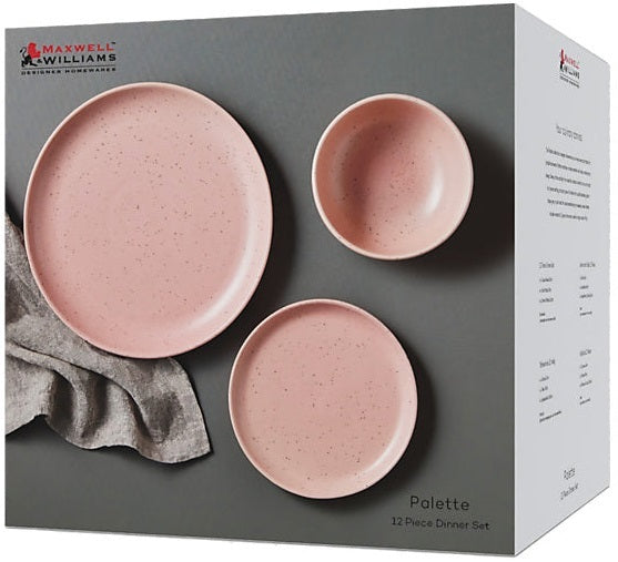 Maxwell & Williams: Palette Dinner Set - Pink Speckle (12pc) (12 Piece Set)