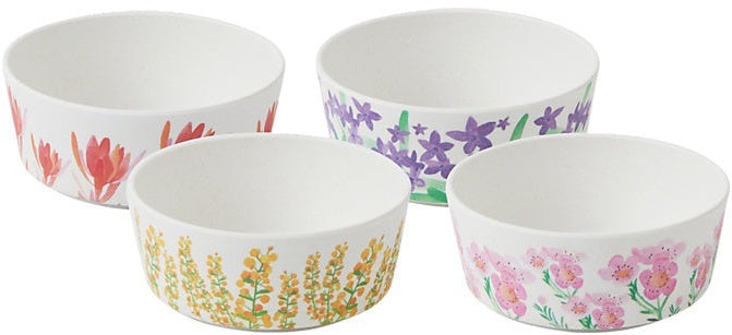Maxwell & Williams: Wildflowers Bamboo Condiment Bowl Set (9cm) (Set of 4)
