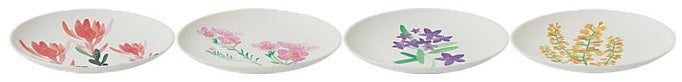 Maxwell & Williams: Wildflowers Bamboo Plate Set - Assorted Colours (20cm) (Set of 4)