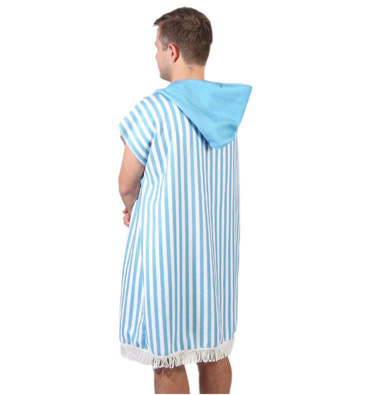 Splosh: Adults Hooded Towel Poncho - Blue