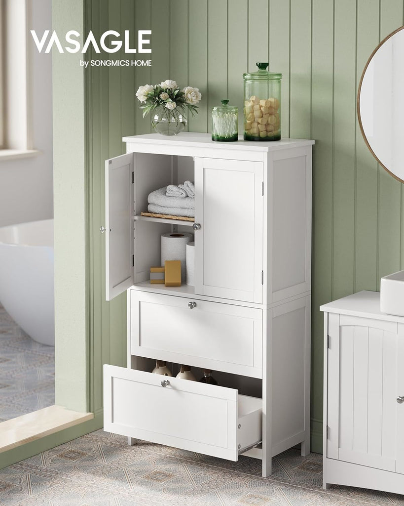 Vasagle Soglio Freestanding Bathroom Cabinet with 2 Drawers and 2 Doors