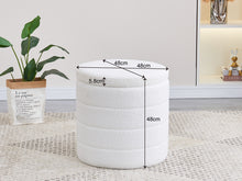 Load image into Gallery viewer, Fraser Country Boucle Ottoman - White