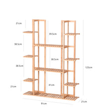 Load image into Gallery viewer, Bamboo Multi-Tiered Plant Shelf - Large