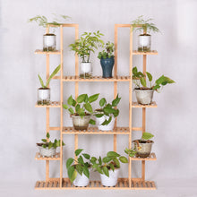 Load image into Gallery viewer, Bamboo Multi-Tiered Plant Shelf - Large