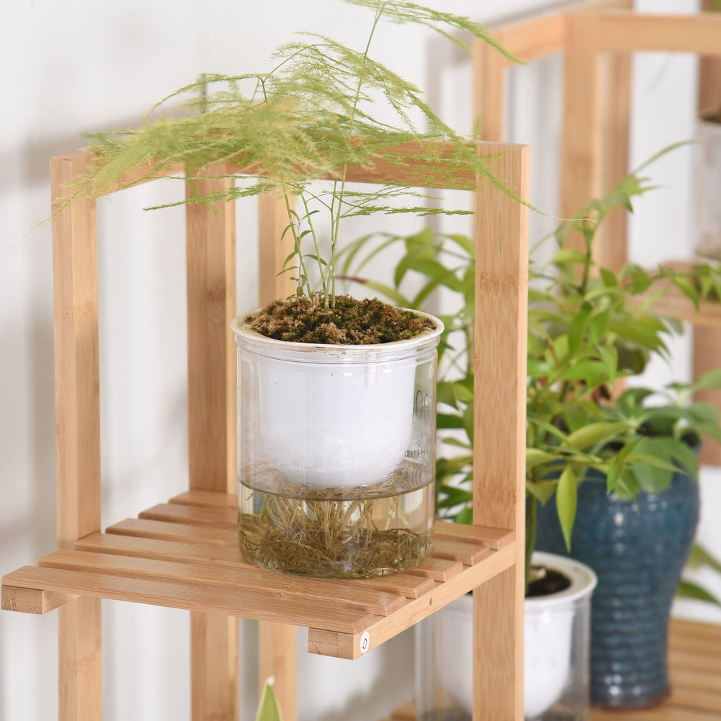 Bamboo Multi-Tiered Plant Shelf - Large