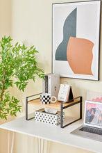 Load image into Gallery viewer, Gorilla Office: Desktop Organiser Shelf Black / Oak