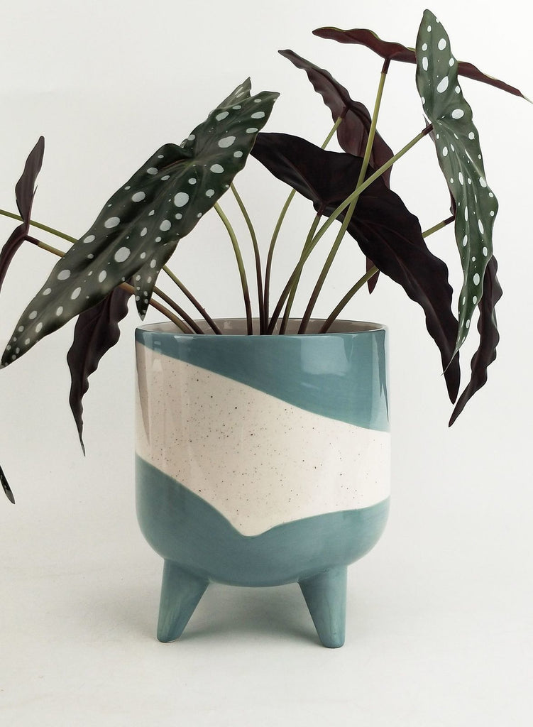 Urban Products: Avery Dot Planter with Legs - Blue