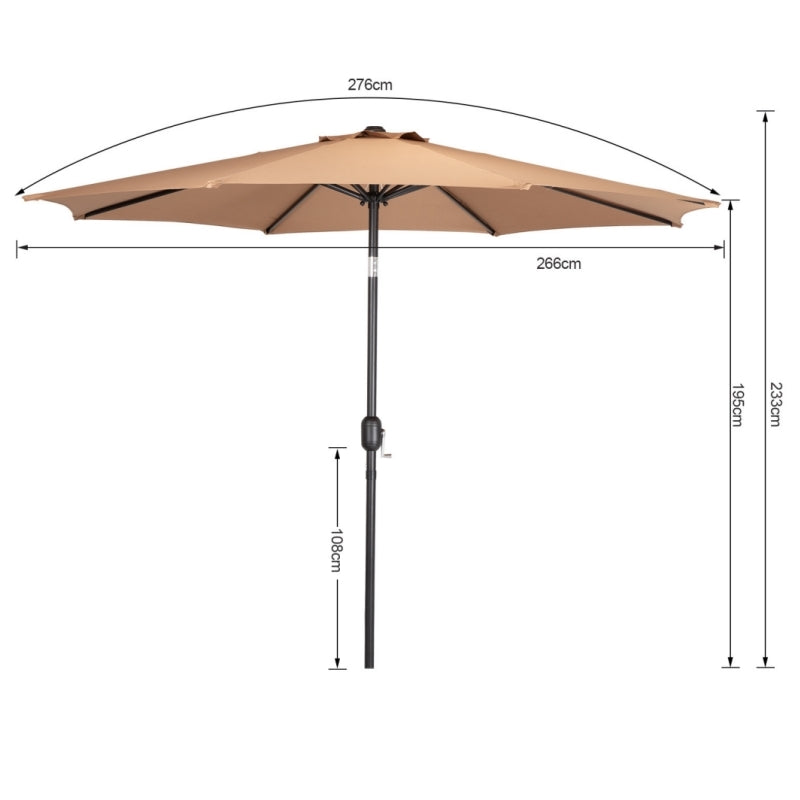 HYPERANGER Outdoor Patio Umbrella - Tan