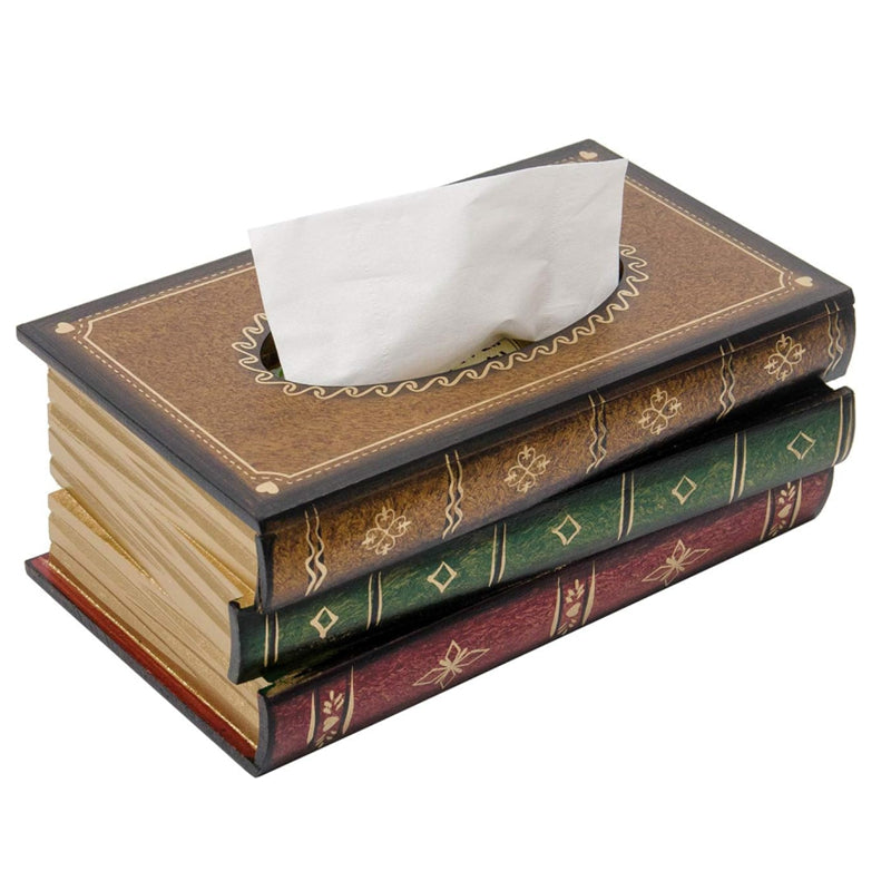 STORFEX Antique Book Tissue Box Cover