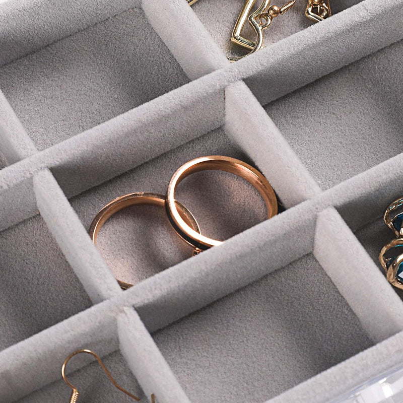 STORFEX DIY 5 Layers Clear Jewelry Organizer - Grey