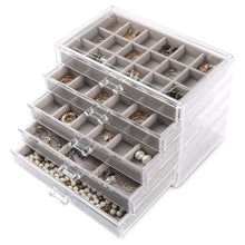 Load image into Gallery viewer, STORFEX DIY 5 Layers Clear Jewelry Organizer - Grey