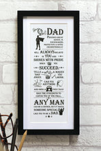 Load image into Gallery viewer, Ultimate Gift for Man: Wall Art Dad