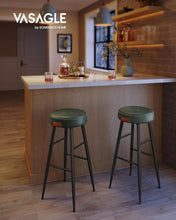 Load image into Gallery viewer, VASAGLE Ekho Collection Bar Stools Set of 2 - Forest Green