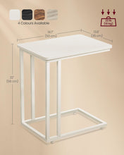 Load image into Gallery viewer, Vasagle Metal End Table with Castors - Cream White