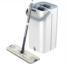 Load image into Gallery viewer, CLEANFOK Microfiber Mop with Bucket and 4 Washable Pads - White