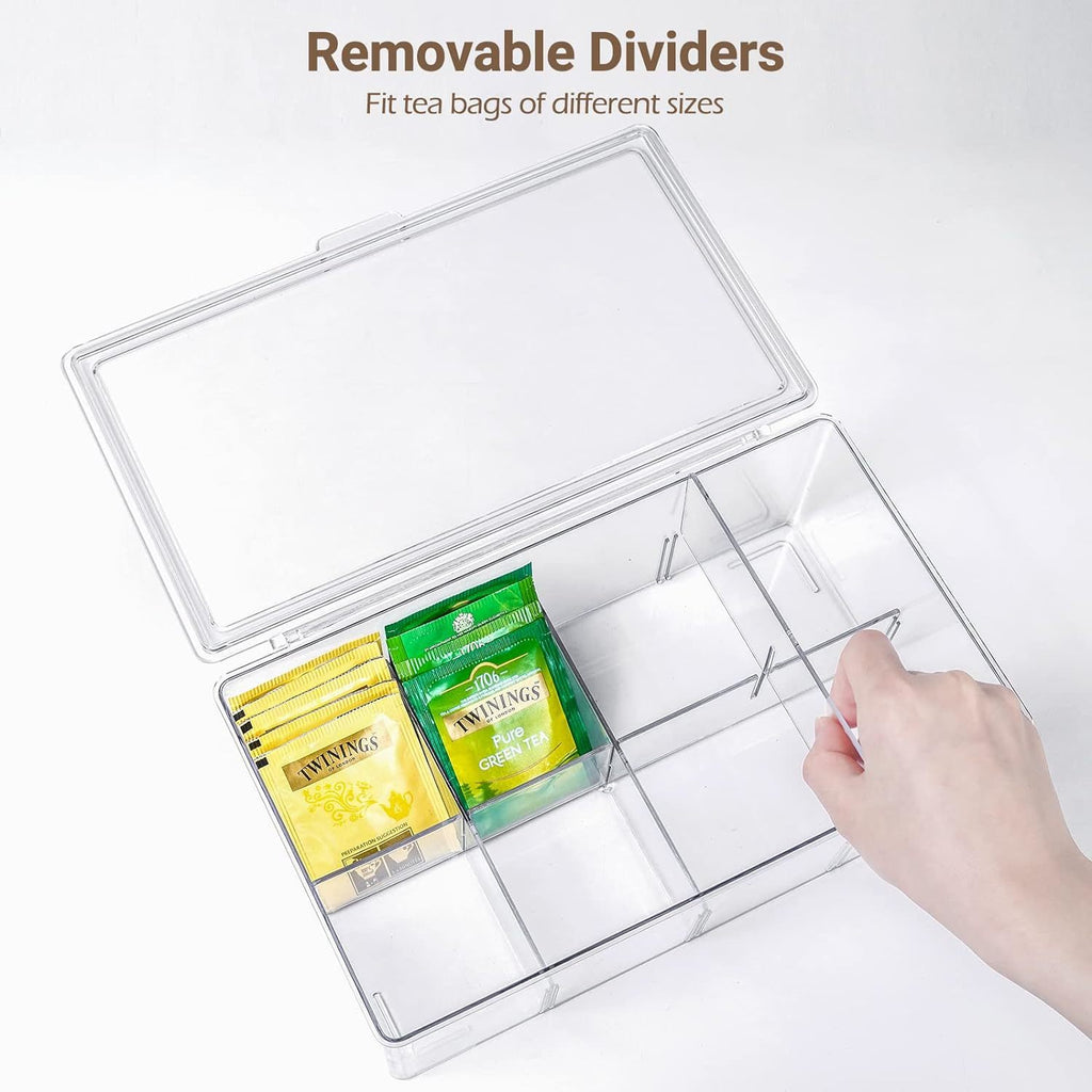 STORFEX Clear Tea Bag Organizer - 1 Pack