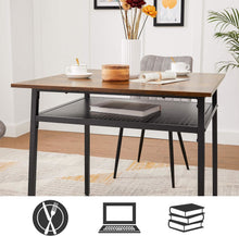 Load image into Gallery viewer, VASAGLE Square Dining Table - Rustic Brown and Black