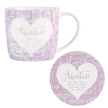 Load image into Gallery viewer, Said with Sentiment: Mug &amp; Coaster Auntie
