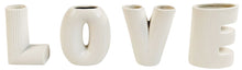 Load image into Gallery viewer, Urban Products: Erina LOVE Letter Vase - White (9.5cm) - Set of 4