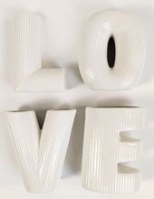 Load image into Gallery viewer, Urban Products: Erina LOVE Letter Vase - White (9.5cm) - Set of 4