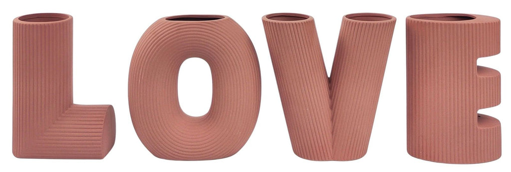 Urban Products: Erina LOVE Letter Vases - Pink (H15 x 51cm)