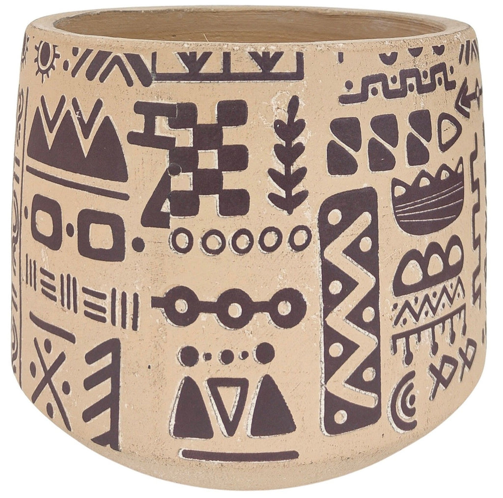 Urban Products: Kaleem Tribal Planter - Sand Black (Large)