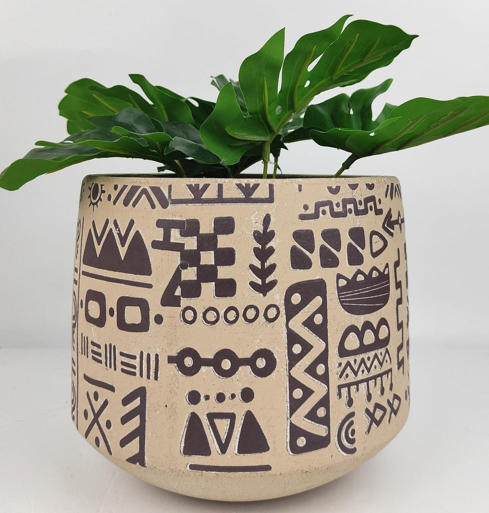 Urban Products: Kaleem Tribal Planter - Sand Black (Large)