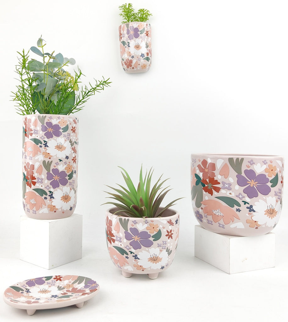 Urban Products: Mae Floral Planter - Colourful (Medium - 14cm)