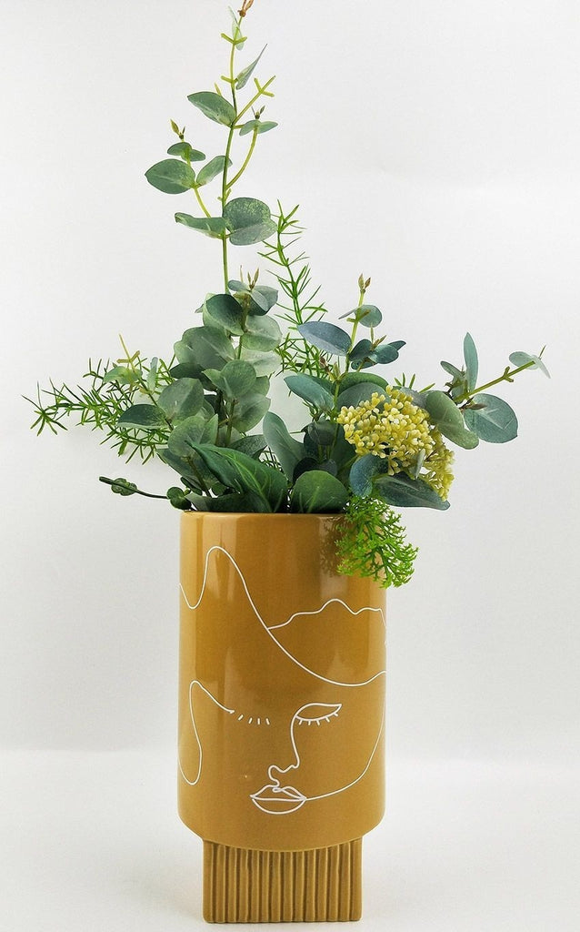 Urban Products: Nova Face Vase - Mustard (22cm)