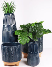 Load image into Gallery viewer, Urban Products: Zari Vase - Navy (Small - 14cm)