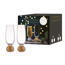 Load image into Gallery viewer, Kiara: Gold Champagne Glass Set - Ladelle