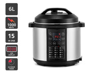 Load image into Gallery viewer, Kogan 6L 1000W 15-in-1 Multi Cooker (Silver)