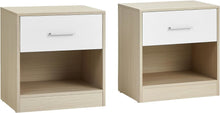 Load image into Gallery viewer, VASAGLE Bedside Table Set of 2 - Natural Beige/White