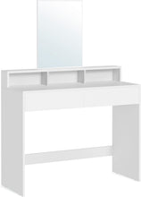 Load image into Gallery viewer, VASAGLE Dressing Table with Large Mirror - White