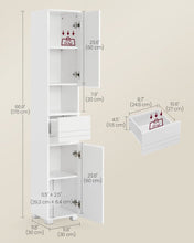 Load image into Gallery viewer, VASAGLE Tall Bathroom Cabinet - White