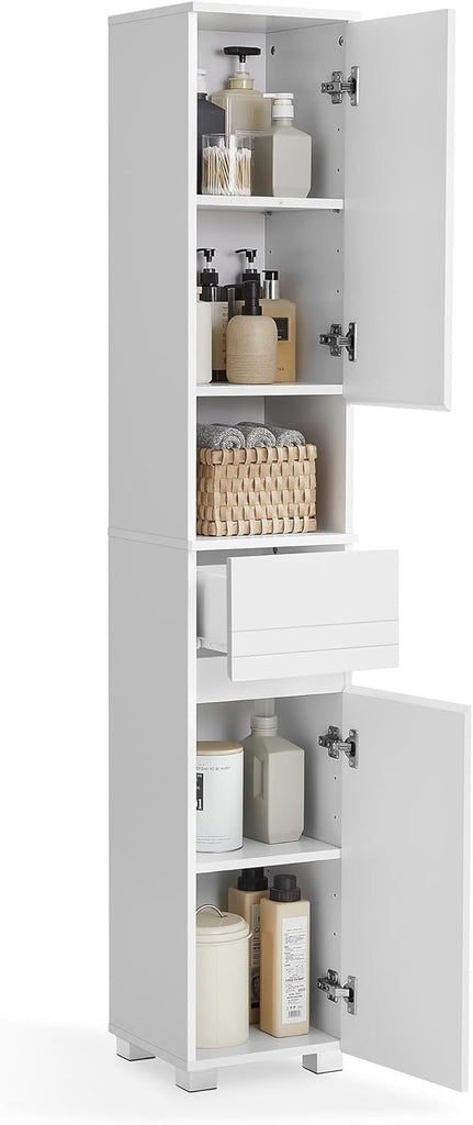 VASAGLE Tall Bathroom Cabinet - White